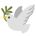A white bird with a branch in its beak.