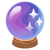 A crystal ball with stars in it.
